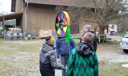Bau Rckenwindrad